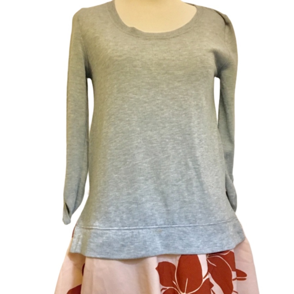 Little Yellow Button tunic with Print Peplum